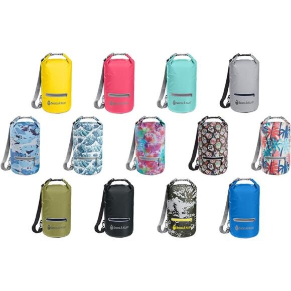 Waterproof Floating Dry Bag with Exterior Zippered Pocket for Kayaking, Rafting main image 13